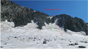 Спуск по северо-западному склону перевала Мрия (2а), вид с ледника Немыцкого