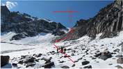 Вид на перевал Кульдора Восточный (1Б) - северный склон