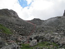 3я ступень спуска с пер. 26го партсъезда (вид снизу, с западной стороны перевала)