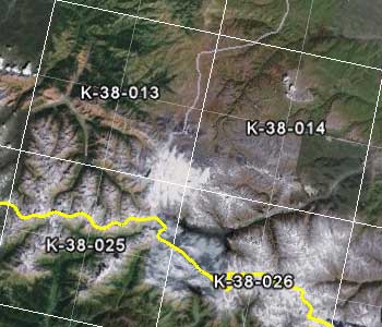 Бланковая карта с разграфкой 1:50000