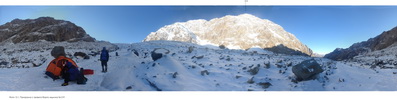 Панорама с правого борта ледника №219