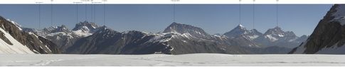 Фото 7.2 Фрагмент панорамы с ледн. № 65 в сторону Зеравшанскго хребта
