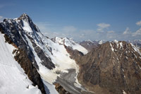 Вид на Главный хребет с верхнего ледового плато