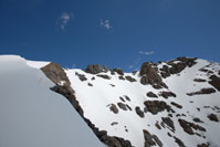 Вид на пик Кызыл-Су с ледника