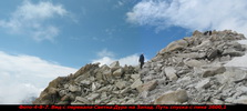 Вид с перевала Светка Дура на Запад. Путь спуска с пика 3600,1